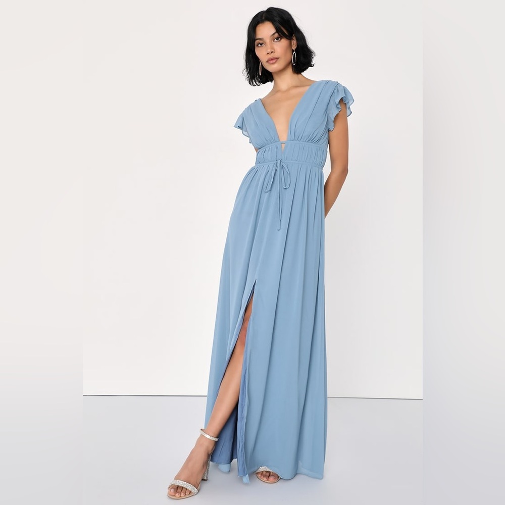 I’m All Yours dress in slate blue